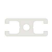 10-4518.5-7-2000MM MODULAR SOLUTIONS EXTRUDED PROFILE 45MM X 18.5MM 2-SLOTS, CUT TO THE LENGTH OF 2000 MM